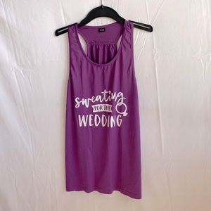 Purple workout top, size S-M